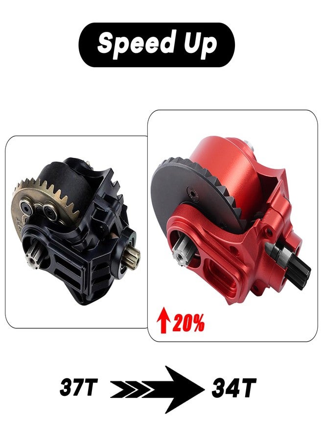 GIXCEL Steel Front Rear Diff Upgrade Set, 34T Transmission Module Set Main Gear for ARRMA 1/10 Granite SENTON Big Rock VORTEKS 1/8 Infraction Typhon Vendetta 3S RC Truck Models, Replace ARA210007 - Image 4